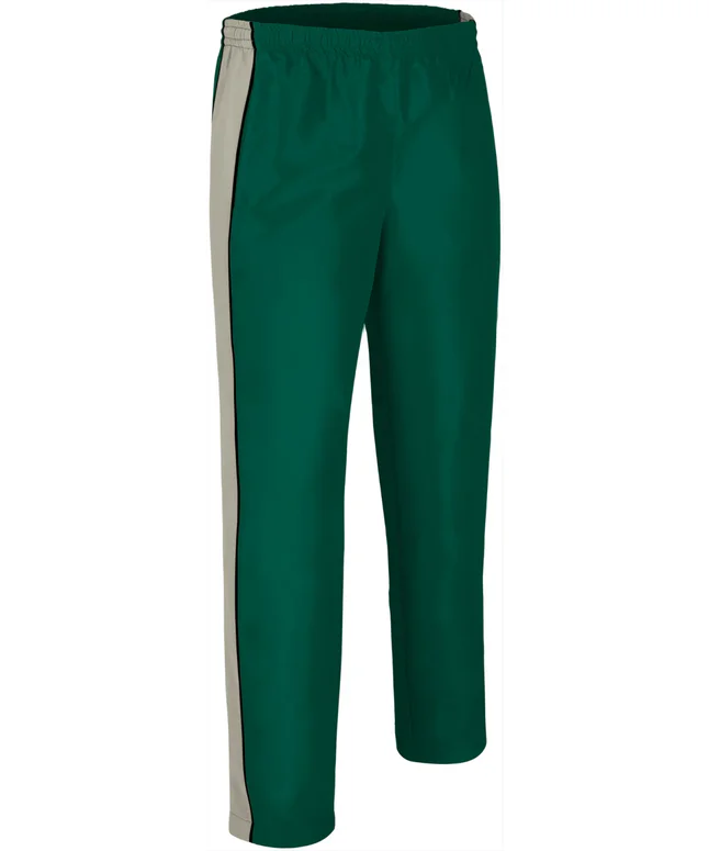 pantaloni sport matchpoint | trening tricolor respirabil microfibra verde sticla bej