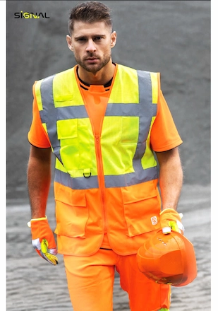 Vestă Reflectorizantă SIGNAL Marcaj CE Oeko-Tex EN ISO 20471:2013+A1:2016, 37 lei
